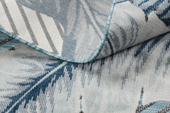 Dywany Łuszczów, Kusový koberec Botanic 65242 Feathers aqua – na von aj na doma, 78x150, modrá, chodba / predsieň