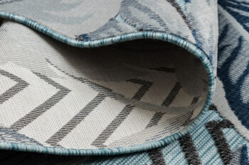 Dywany Łuszczów, Kusový koberec Botanic 65242 Feathers aqua – na von aj na doma, 78x150, modrá, chodba / predsieň