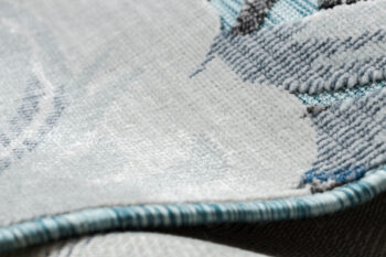 Dywany Łuszczów, Kusový koberec Botanic 65242 Feathers aqua – na von aj na doma, 78x150, modrá, chodba / predsieň