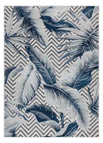 Dywany Łuszczów, Kusový koberec Botanic 65242 Feathers grey – na von aj na doma, 137x190, modrá, chodba / predsieň