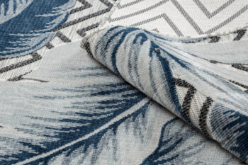 Dywany Łuszczów, Kusový koberec Botanic 65242 Feathers grey – na von aj na doma, 78x150, modrá, chodba / predsieň