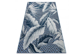 Dywany Łuszczów, Kusový koberec Botanic 65242 Feathers navy – na von aj na doma, 137x190, modrá, chodba / predsieň