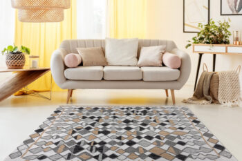 Dywany Łuszczów, Kusový koberec Cooper Sisal Diamonds 22217 ecru/black – na von aj na doma, 160x220, šedá, viacfarebná, chodba / predsieň