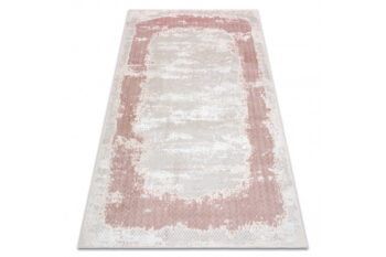 Dywany Łuszczów, Kusový koberec Core A004 Frame beige/pink, 180x270, ružová, chodba / predsieň