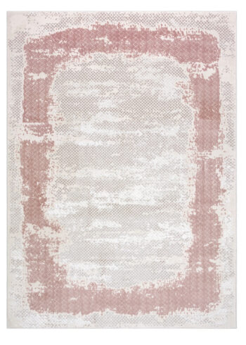 Dywany Łuszczów, Kusový koberec Core A004 Frame beige/pink, 180x270, ružová, chodba / predsieň