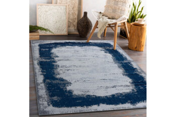 Dywany Łuszczów, Kusový koberec Core A004 Frame blue/grey, 80x150, modrá, chodba / predsieň