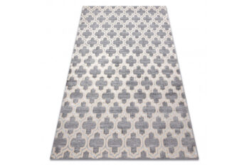 Dywany Łuszczów, Kusový koberec Core W6764 Trellis grey/cream, 140x190, šedá, chodba / predsieň