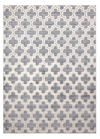 Dywany Łuszczów, Kusový koberec Core W6764 Trellis grey/cream, 140x190, šedá, chodba / predsieň