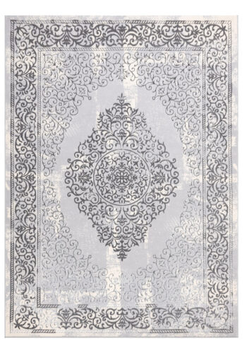 Dywany Łuszczów, Kusový koberec Core W7161 Vintage rosette grey, 160x220, šedá, chodba / predsieň
