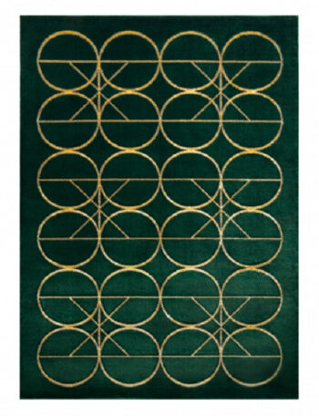 Dywany Łuszczów, Kusový koberec Emerald 1010 green and gold, 80x150, zelená, kancelária