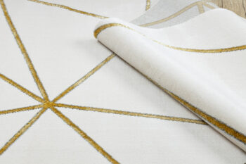 Dywany Łuszczów, Kusový koberec Emerald 1013 cream and gold, 120x170, biela, kancelária