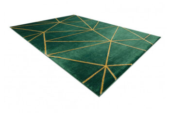 Dywany Łuszczów, Kusový koberec Emerald 1013 green and gold, 80x150, zelená, chodba / predsieň