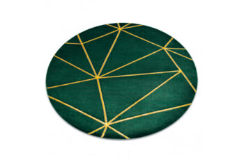 Dywany Łuszczów, Kusový koberec Emerald 1013 green and gold kruh, 120x120 (priemer) kruh, zelená, chodba / predsieň