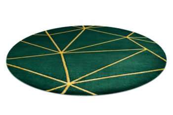 Dywany Łuszczów, Kusový koberec Emerald 1013 green and gold kruh, 120x120 (priemer) kruh, zelená, chodba / predsieň