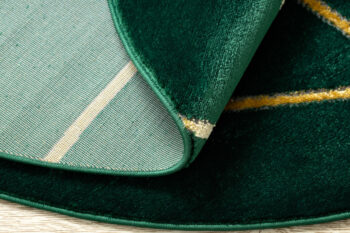 Dywany Łuszczów, Kusový koberec Emerald 1013 green and gold kruh, 120x120 (priemer) kruh, zelená, chodba / predsieň