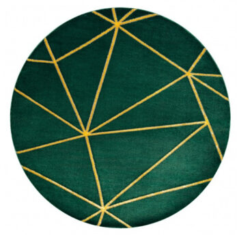 Dywany Łuszczów, Kusový koberec Emerald 1013 green and gold kruh, 200x200 (priemer) kruh, zelená, chodba / predsieň