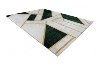 Dywany Łuszczów, Kusový koberec Emerald 1015 green and gold, 140x190, zelená, kancelária