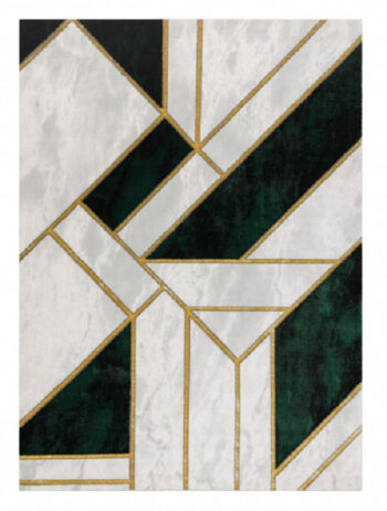 Dywany Łuszczów, Kusový koberec Emerald 1015 green and gold, 140x190, zelená, kancelária