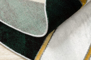 Dywany Łuszczów, Kusový koberec Emerald 1015 green and gold kruh, 200x200 (priemer) kruh, zelená, obývacia izba