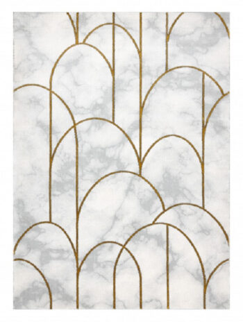Dywany Łuszczów, Kusový koberec Emerald 1016 cream and gold, 140x190, biela, kancelária