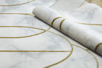 Dywany Łuszczów, Kusový koberec Emerald 1016 cream and gold, 140x190, biela, kancelária