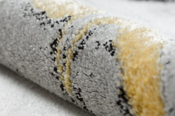 Dywany Łuszczów, Kusový koberec Emerald 1017 black and gold, 240x330, čiernobiela, kancelária