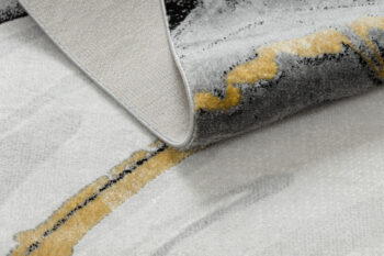 Dywany Łuszczów, Kusový koberec Emerald 1017 black and gold, 240x330, čiernobiela, kancelária