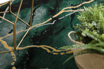 Dywany Łuszczów, Kusový koberec Emerald 1018 green and gold, 240x330, zelená, kancelária