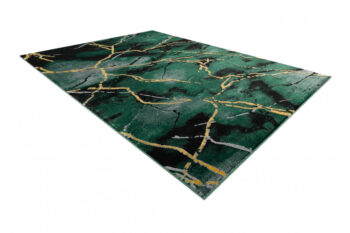 Dywany Łuszczów, Kusový koberec Emerald 1018 green and gold, 80x150, zelená, kancelária