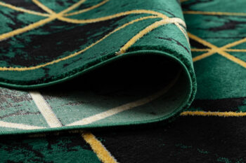 Dywany Łuszczów, Kusový koberec Emerald 1020 green and gold, 200x290, zelená, kancelária