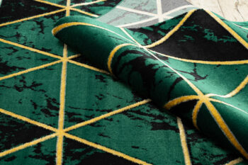 Dywany Łuszczów, Kusový koberec Emerald 1020 green and gold, 200x290, zelená, kancelária
