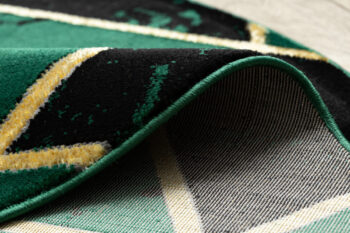 Dywany Łuszczów, Kusový koberec Emerald 1020 green and gold kruh, 160x160 (priemer) kruh, zelená, obývacia izba