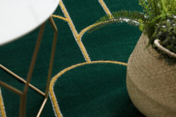 Dywany Łuszczów, Kusový koberec Emerald 1021 green and gold, 80x150, zelená, kancelária