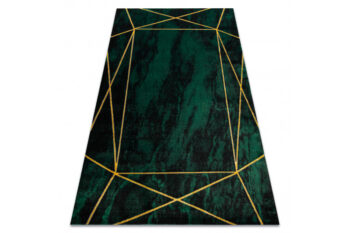 Dywany Łuszczów, Kusový koberec Emerald 1022 green and gold, 140x190, zelená, kancelária