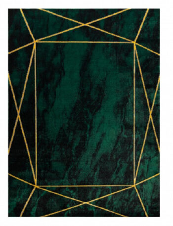 Dywany Łuszczów, Kusový koberec Emerald 1022 green and gold, 140x190, zelená, kancelária