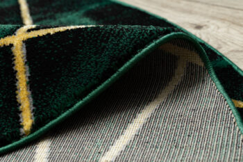 Dywany Łuszczów, Kusový koberec Emerald 1022 green and gold kruh, 200x200 (priemer) kruh, zelená, obývacia izba
