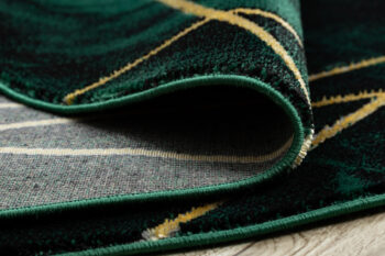 Dywany Łuszczów, Kusový koberec Emerald 1022 green and gold kruh, 200x200 (priemer) kruh, zelená, obývacia izba