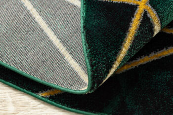 Dywany Łuszczów, Kusový koberec Emerald 1022 green and gold kruh, 200x200 (priemer) kruh, zelená, obývacia izba