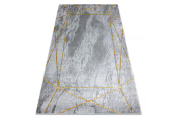 Dywany Łuszczów, Kusový koberec Emerald 1022 grey and gold, 200x290, šedá, chodba / predsieň