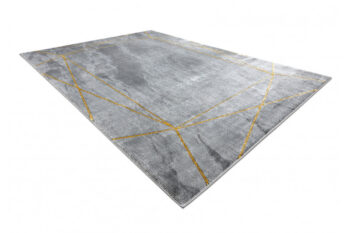 Dywany Łuszczów, Kusový koberec Emerald 1022 grey and gold, 200x290, šedá, chodba / predsieň
