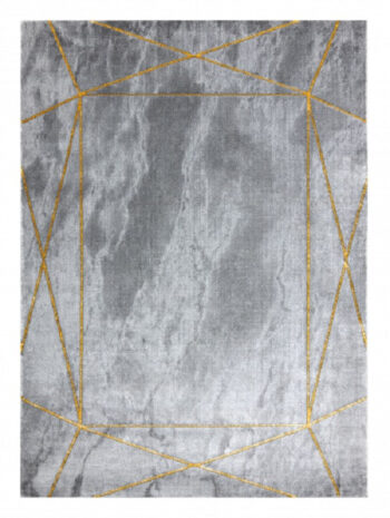 Dywany Łuszczów, Kusový koberec Emerald 1022 grey and gold, 80x150, šedá, chodba / predsieň