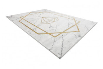 Dywany Łuszczów, Kusový koberec Emerald diamant 1019 cream and gold, 200x290, biela, kancelária