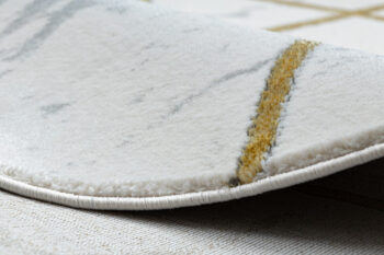 Dywany Łuszczów, Kusový koberec Emerald geometric 1012 cream and gold kruh, 200x200 (priemer) kruh, biela, obývacia izba