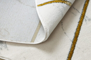 Dywany Łuszczów, Kusový koberec Emerald geometric 1012 cream and gold kruh, 200x200 (priemer) kruh, biela, obývacia izba