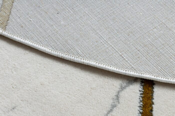Dywany Łuszczów, Kusový koberec Emerald geometric 1012 cream and gold kruh, 200x200 (priemer) kruh, biela, obývacia izba