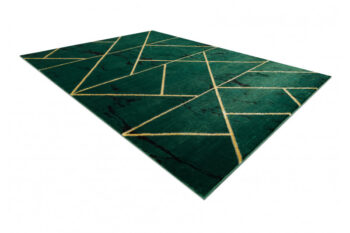 Dywany Łuszczów, Kusový koberec Emerald geometric 1012 green and gold, 120x170, zelená, chodba / predsieň