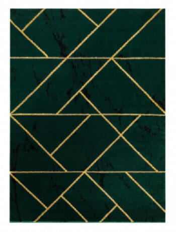 Dywany Łuszczów, Kusový koberec Emerald geometric 1012 green and gold, 120x170, zelená, chodba / predsieň