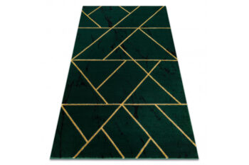 Dywany Łuszczów, Kusový koberec Emerald geometric 1012 green and gold, 140x190, zelená, chodba / predsieň