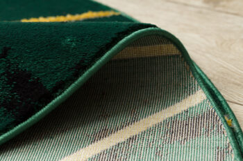 Dywany Łuszczów, Kusový koberec Emerald geometric 1012 green and gold kruh, 160x160 (priemer) kruh, zelená, chodba / predsieň