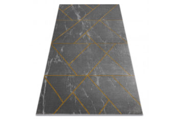 Dywany Łuszczów, Kusový koberec Emerald geometric 1012 grey and gold, 180x270, šedá, chodba / predsieň